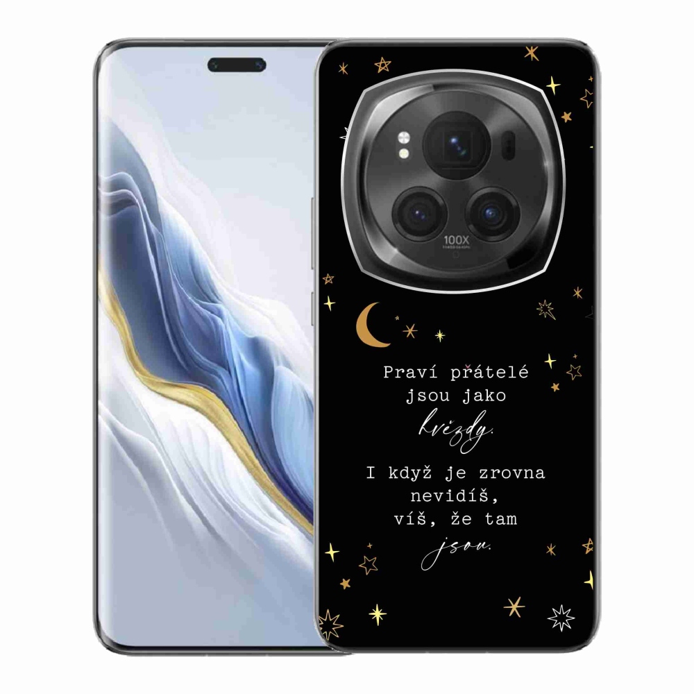 Gelový kryt mmCase na Honor Magic 6 Pro 5G - citát 6 černé pozadí