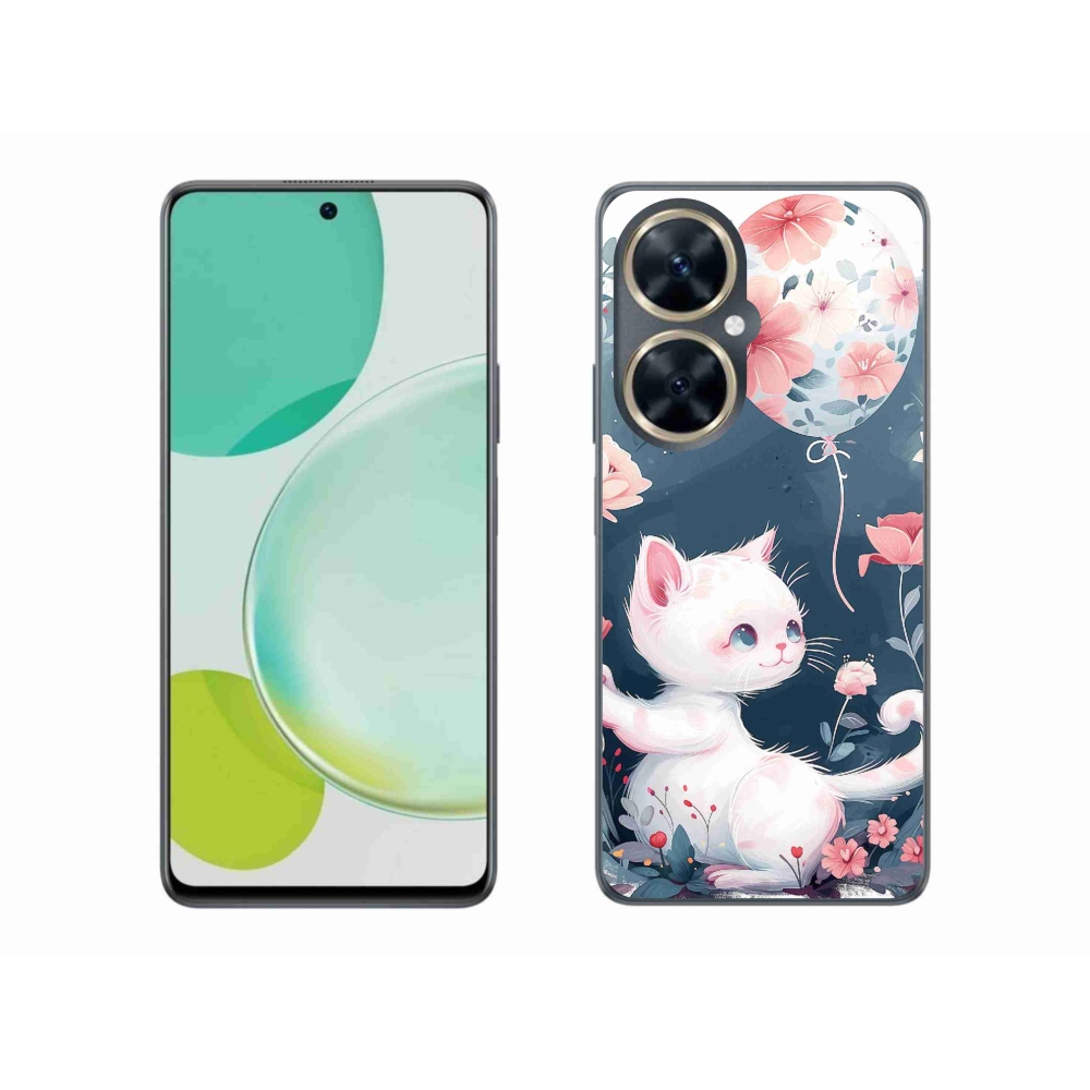 Gelový kryt mmCase na Huawei Nova 11i - kotě s balónkem
