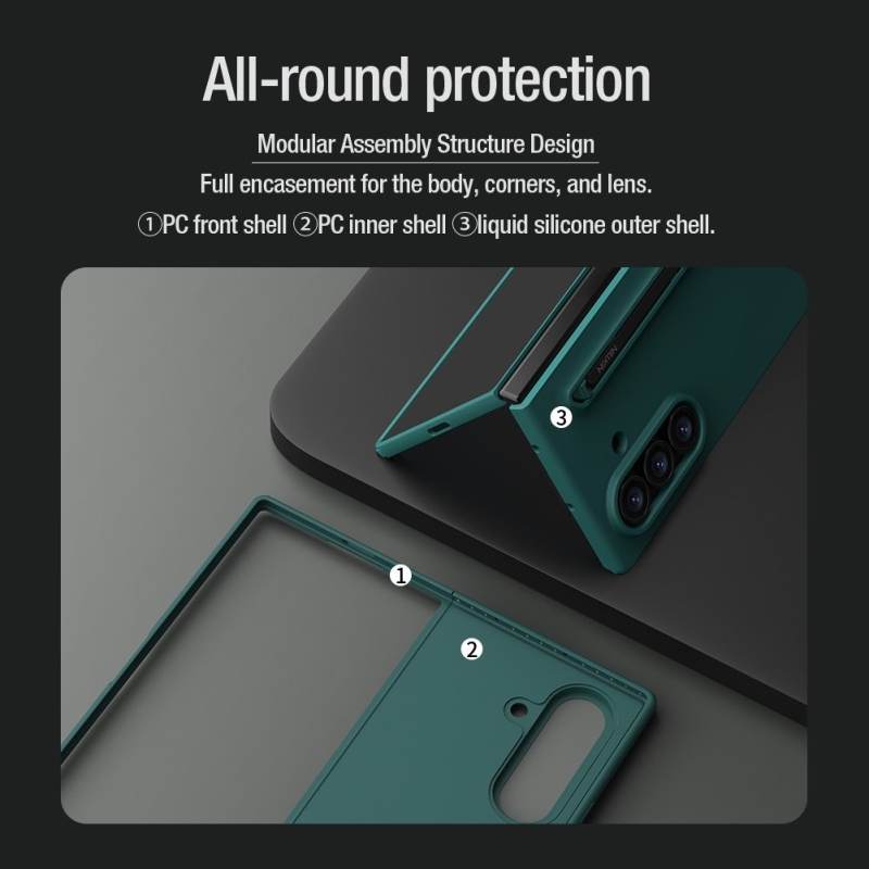 Nillkin Flex Pure Fold Pen Slot Kryt pro Samsung Galaxy Z Fold 7 Light Green