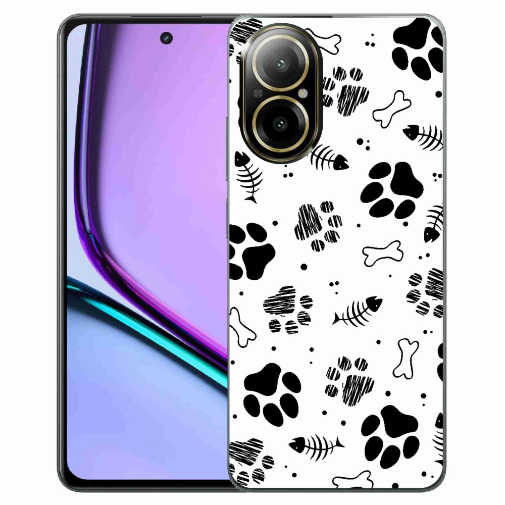Gelový kryt mmCase na Realme C67 - psí tlapky 1