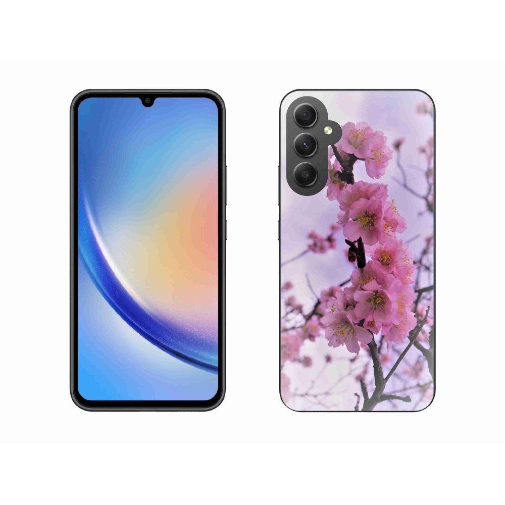 Gelový kryt mmCase na Samsung Galaxy A34 5G - květiny 7