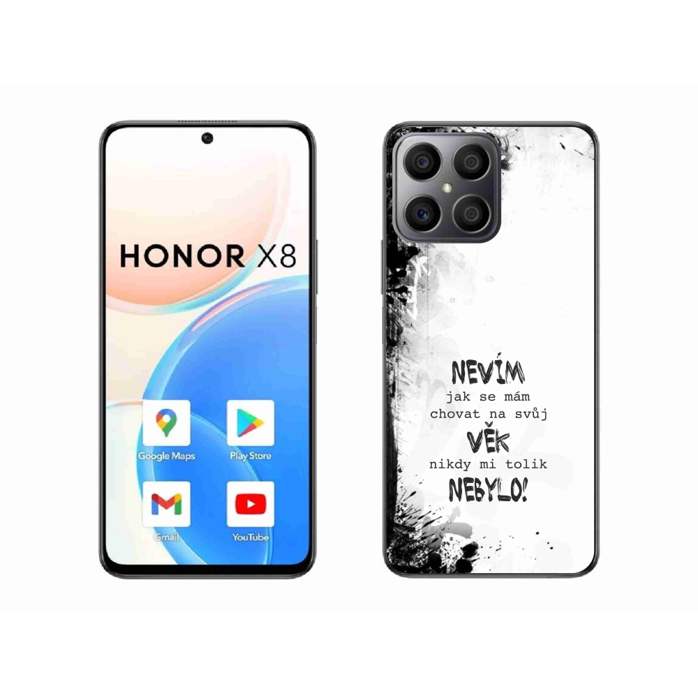 Gelový kryt mmCase na Honor X8 4G - vtipný text 14 bílé pozadí