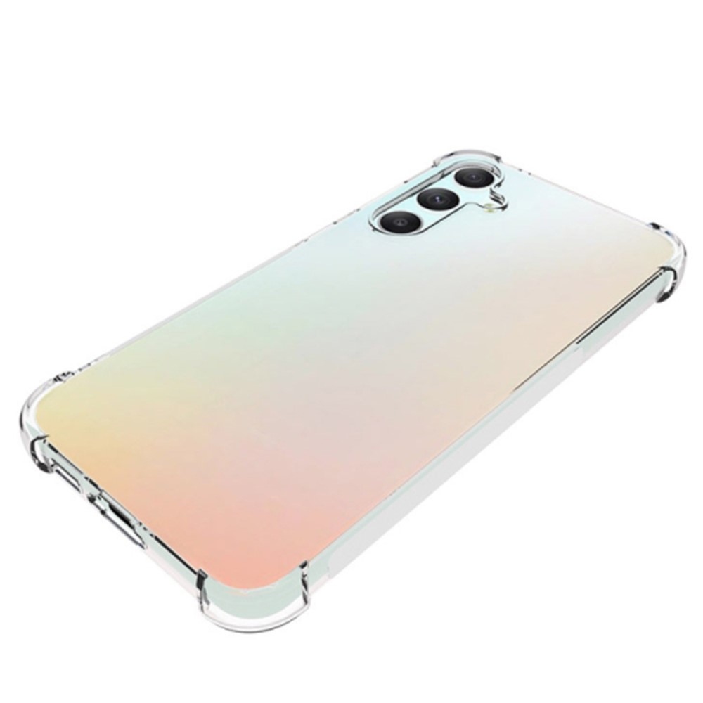Průhledný gelový obal se zesílenými rohy na Samsung Galaxy S23 FE - průhledný
