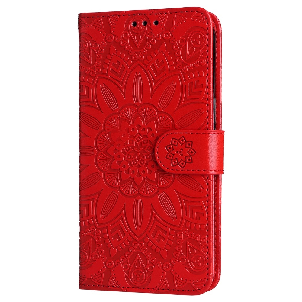 Sunflower knížkové pouzdro na Realme Note 60 - červené
