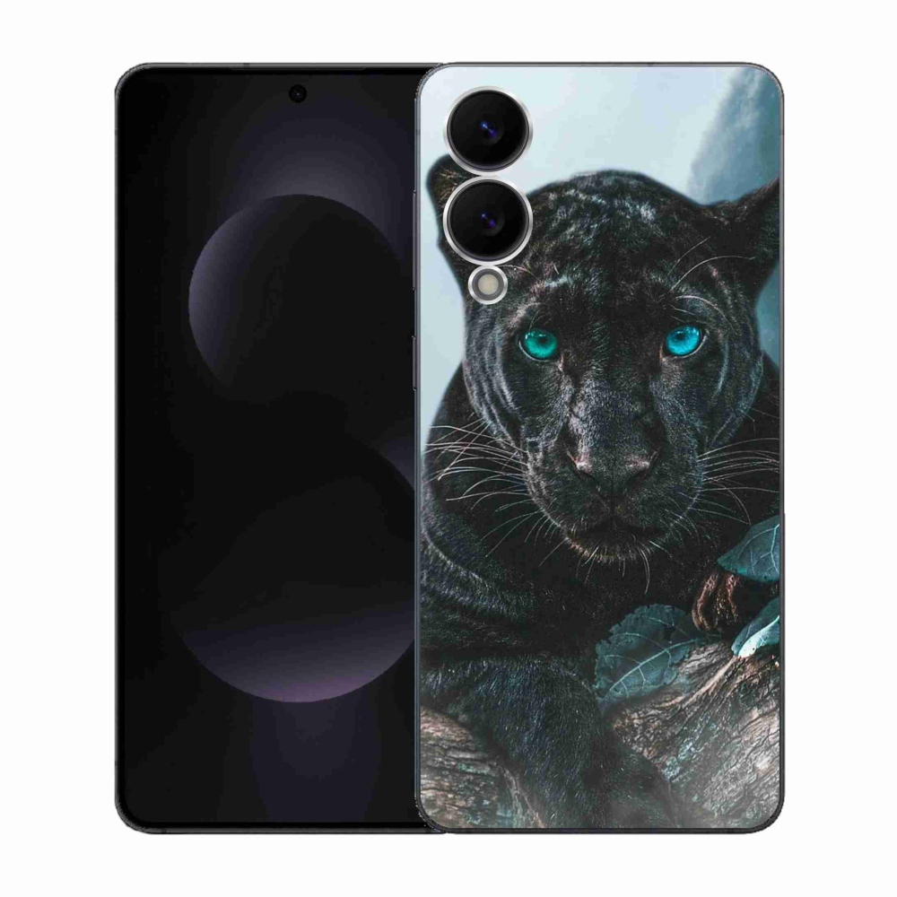 Gelový kryt mmCase na Samsung Galaxy S25 Edge - černý panter