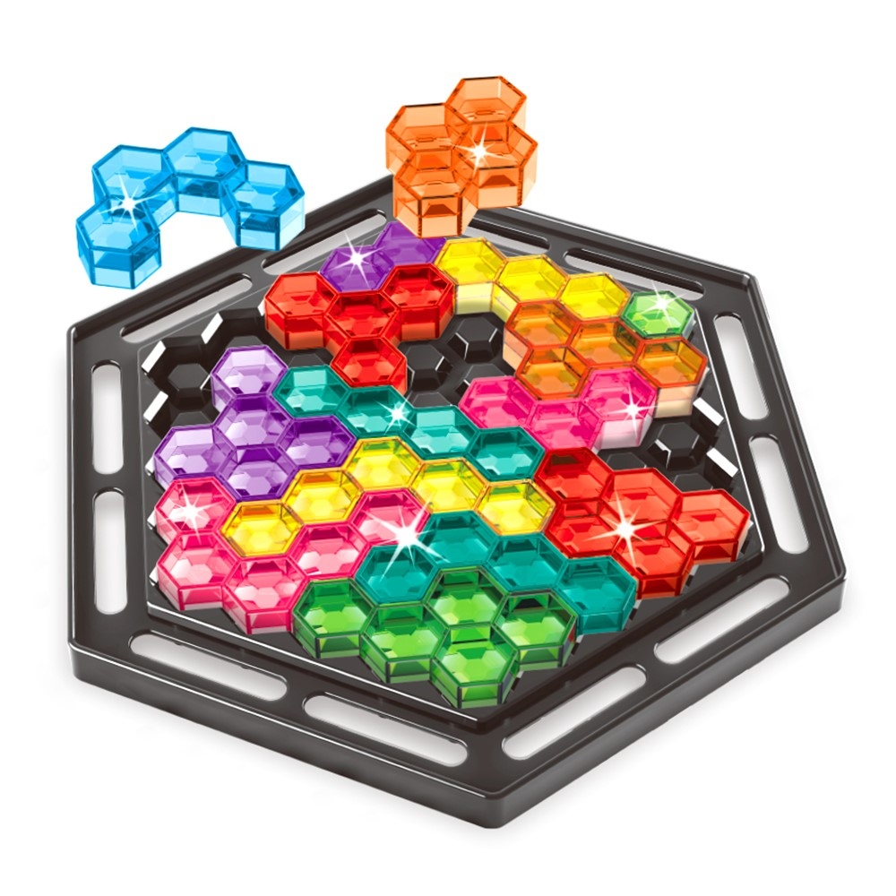 Hexagonální logická hra s barevnými žetony
