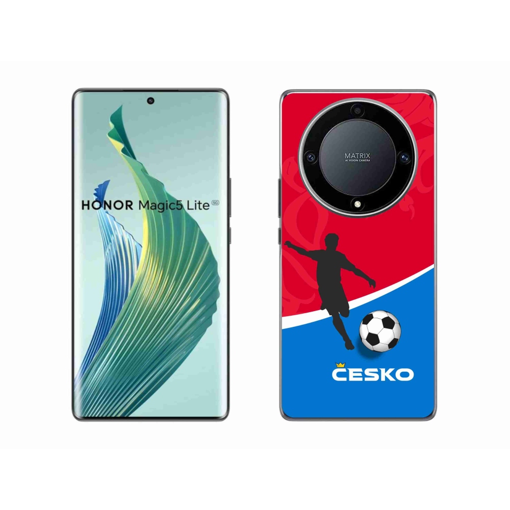 Gelový kryt mmCase na Honor Magic 5 Lite 5G - fotbal Česko