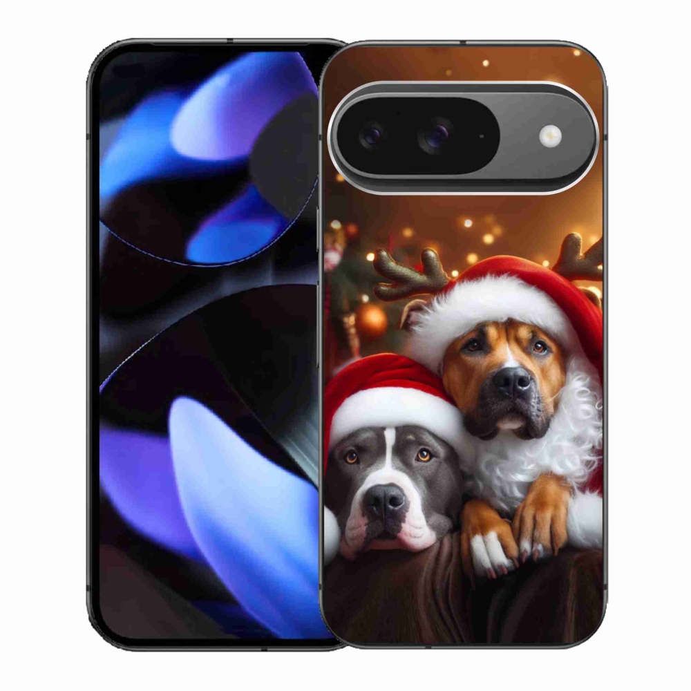 Gelový kryt mmCase na Google Pixel 9/9 Pro - vánoční psi