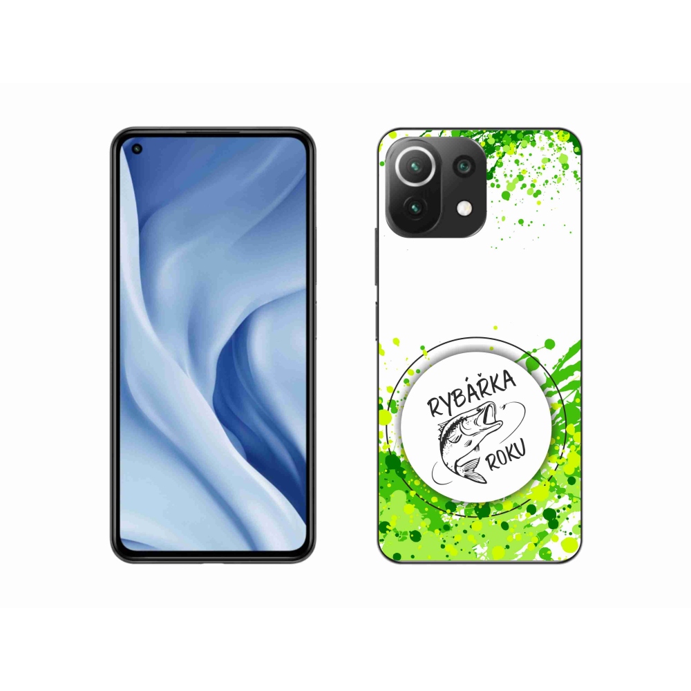 Gelový kryt mmCase na Xiaomi Mi 11 Lite 4G/5G - rybářka roku bílé pozadí