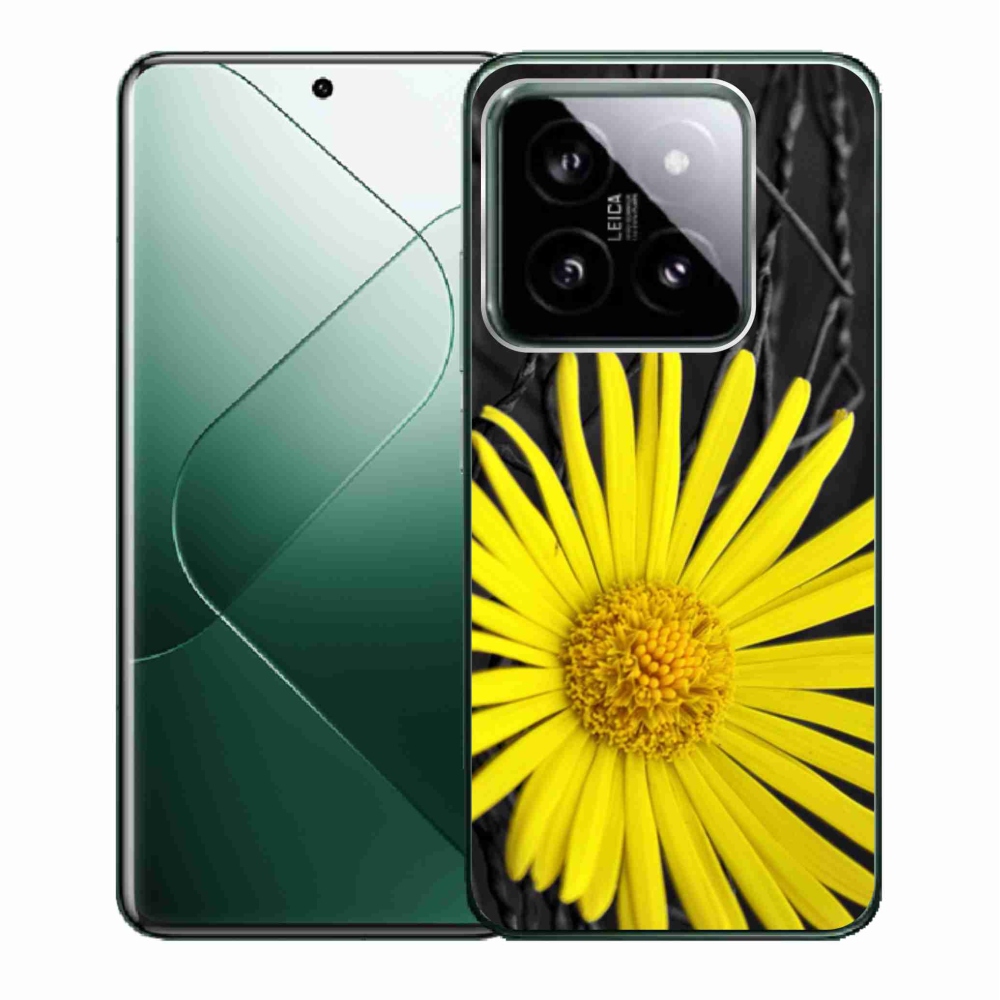 Gelový kryt mmCase na Xiaomi 14 - žlutá květina