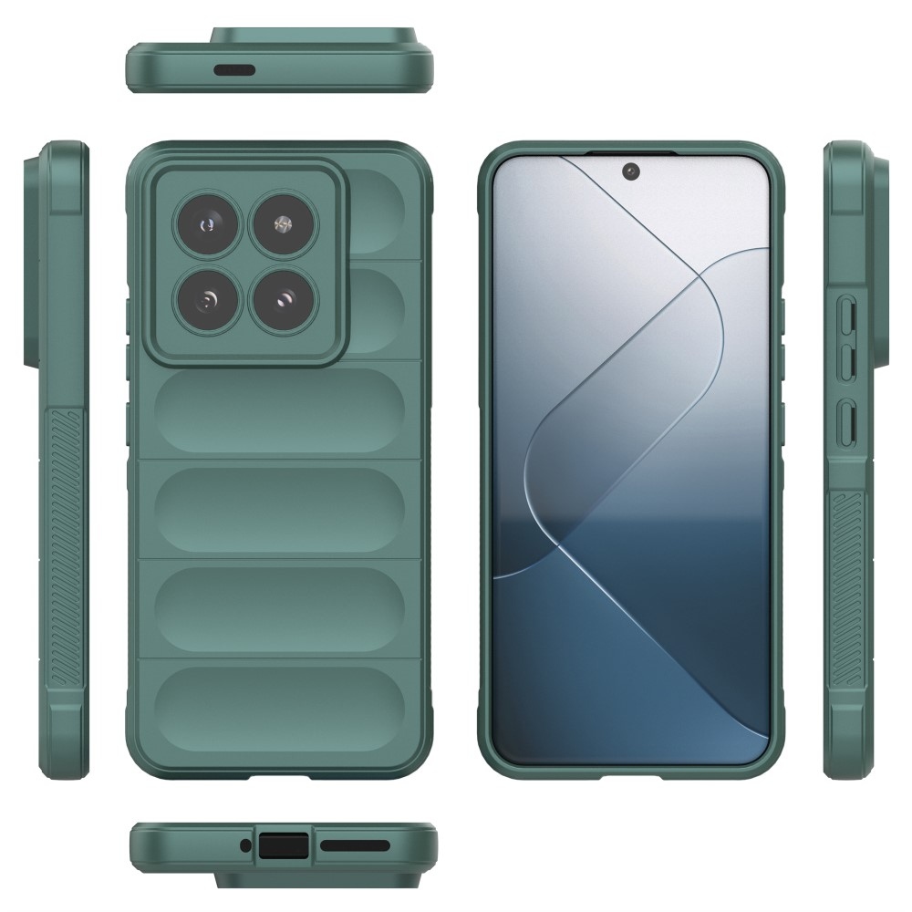 Rugg odolný gelový obal na Xiaomi 14 Pro - zelený