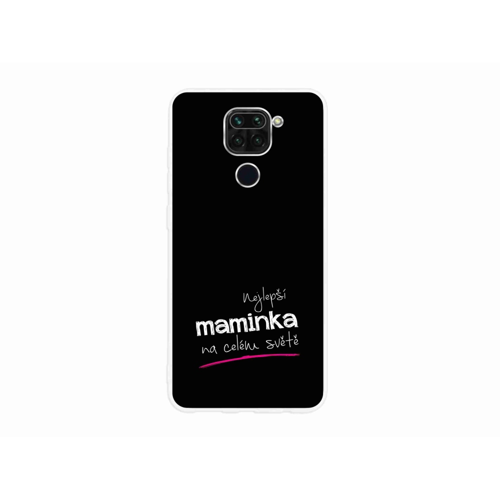 Gelový kryt mmCase na Xiaomi Redmi Note 9 - nejlepší maminka 4 černé pozadí