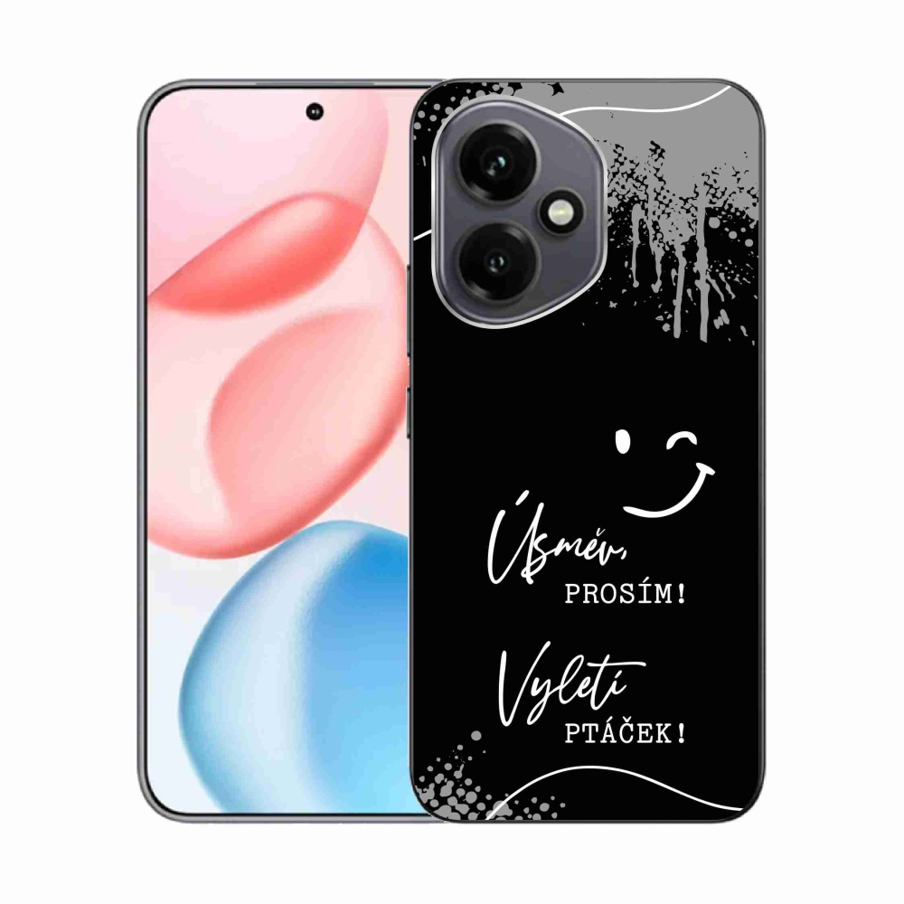 Gelový kryt mmCase na Honor 400 - vtipný text 4 černé pozadí