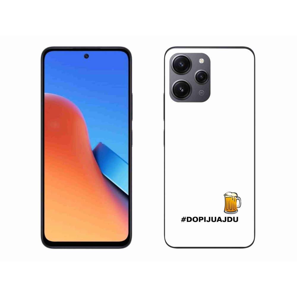 Gelový kryt mmCase na Xiaomi Redmi 12 - pivní motiv 1 bílé pozadí