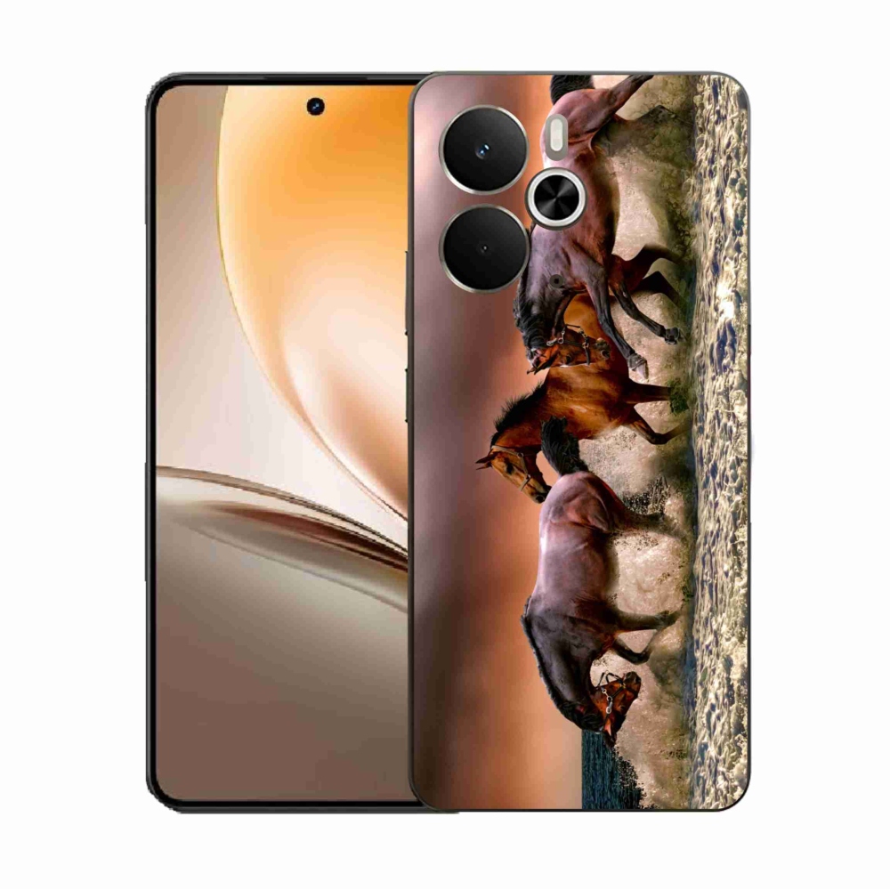 Gelový kryt mmCase na Realme 14 5G - koně 1