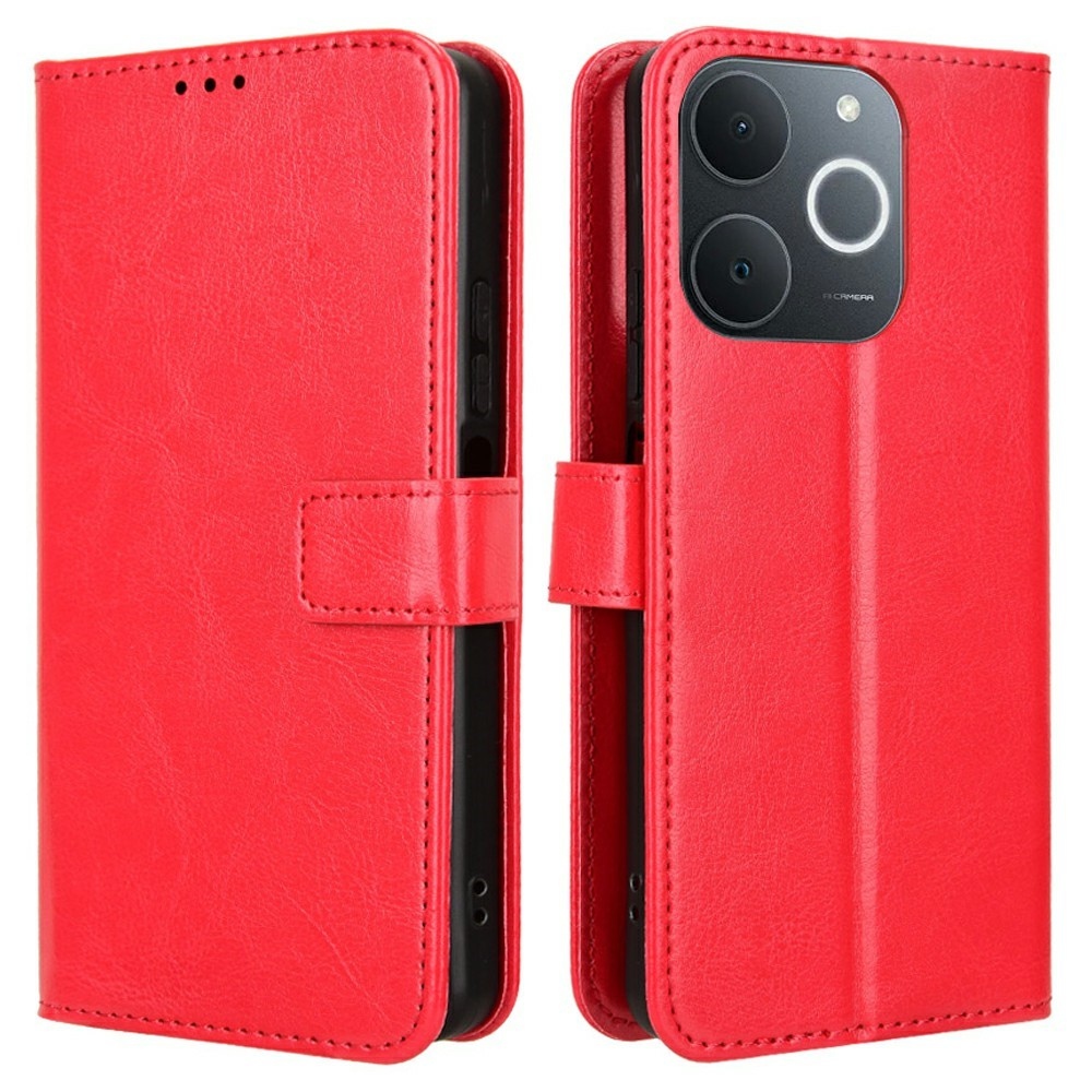 Crazy knížkové pouzdro na Realme Note 70T - červené