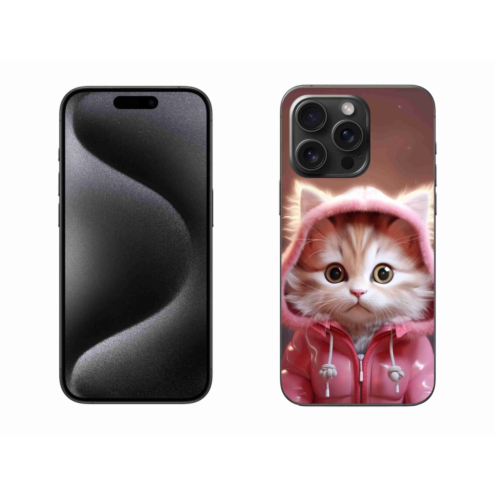 Gelový kryt mmCase na iPhone 15 Pro Max - roztomilé kotě 3