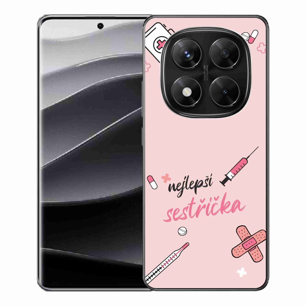 Gelový kryt mmCase na Xiaomi Redmi Note 14 Pro 5G/Poco X7 5G - nejlepší sestřička růžové pozadí