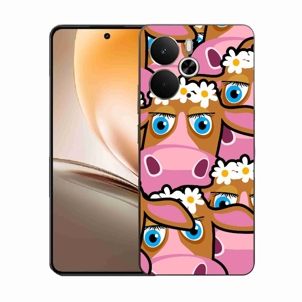 Gelový kryt mmCase na Realme 14 5G - kreslené kravičky
