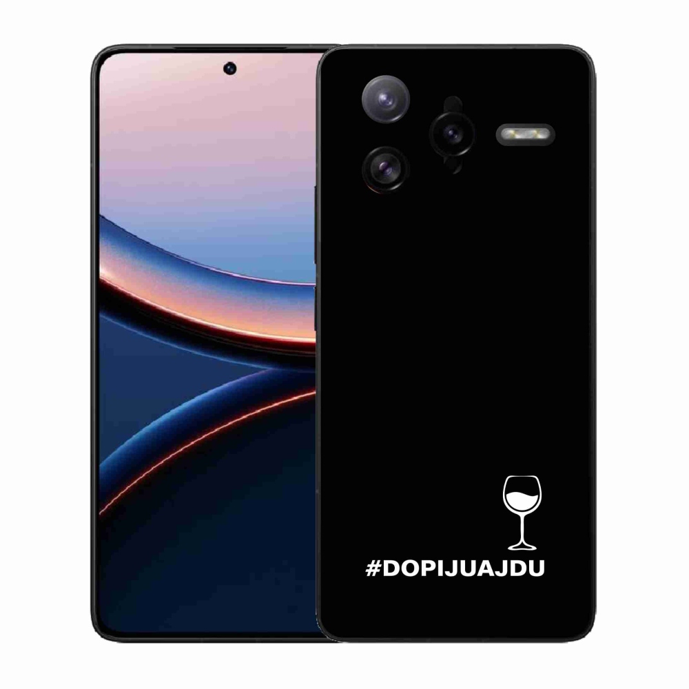 Gelový kryt mmCase na Xiaomi Poco F7 Ultra - vinný motiv černé pozadí