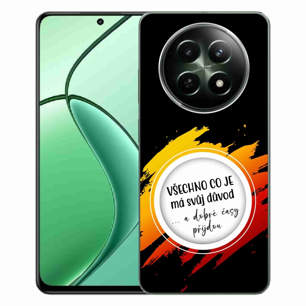 Gelový kryt mmCase na Realme 12 5G/12x 5G - citát 3 černé pozadí