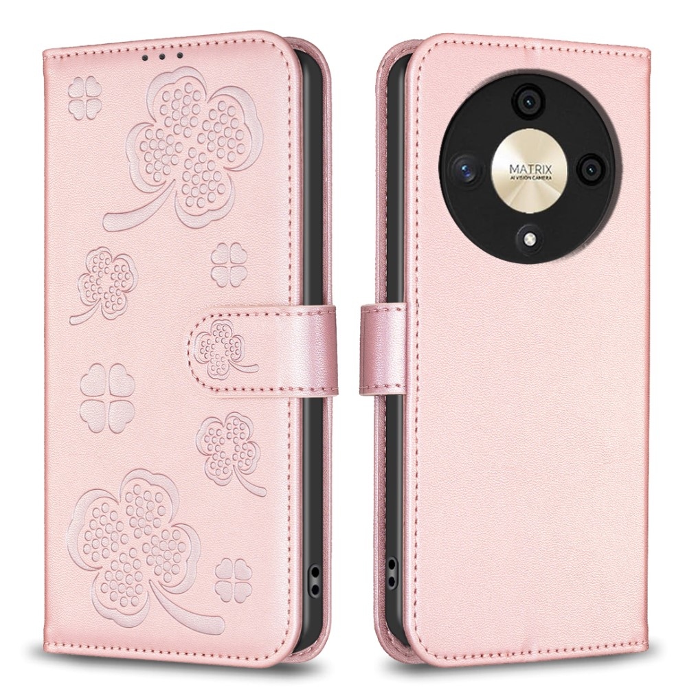 Clover knížkové pouzdro na Honor Magic 6 Lite 5G - růžovozlaté