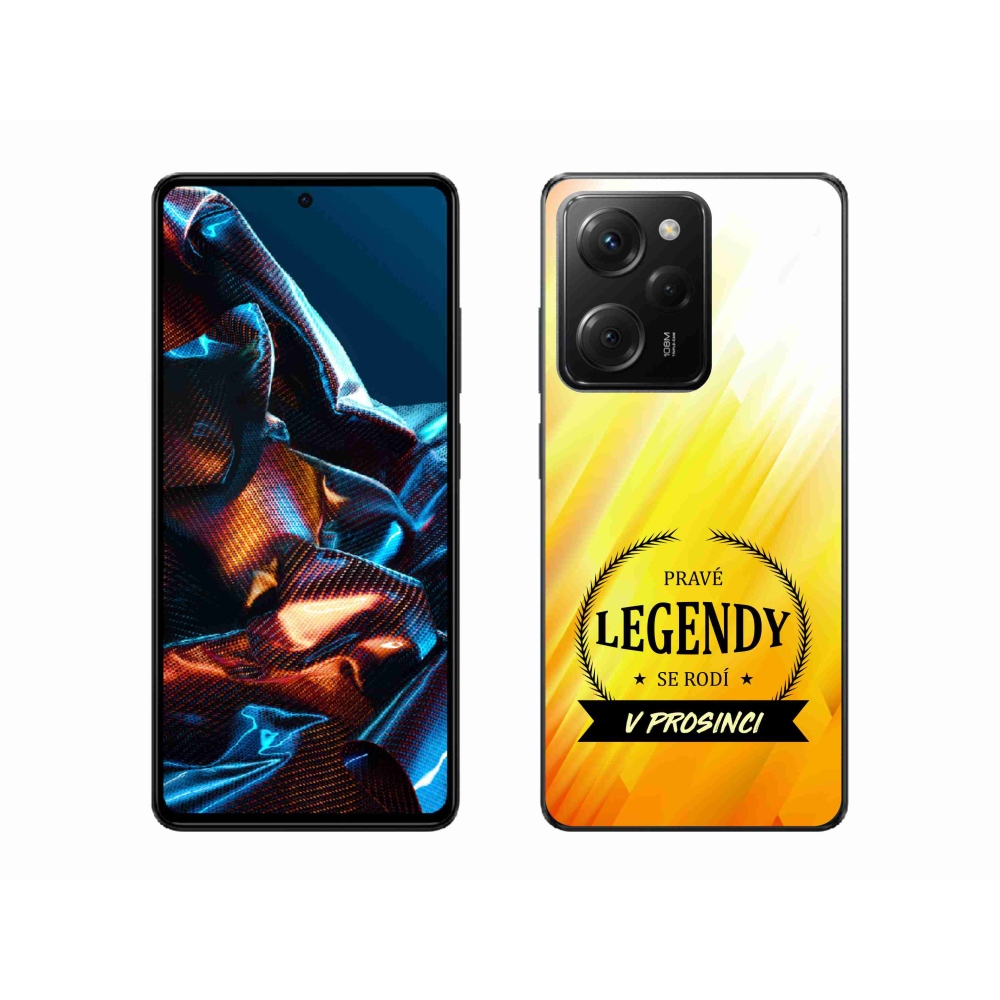Gelový kryt mmCase na Xiaomi Poco X5 Pro 5G - legendy v prosinci žluté pozadí