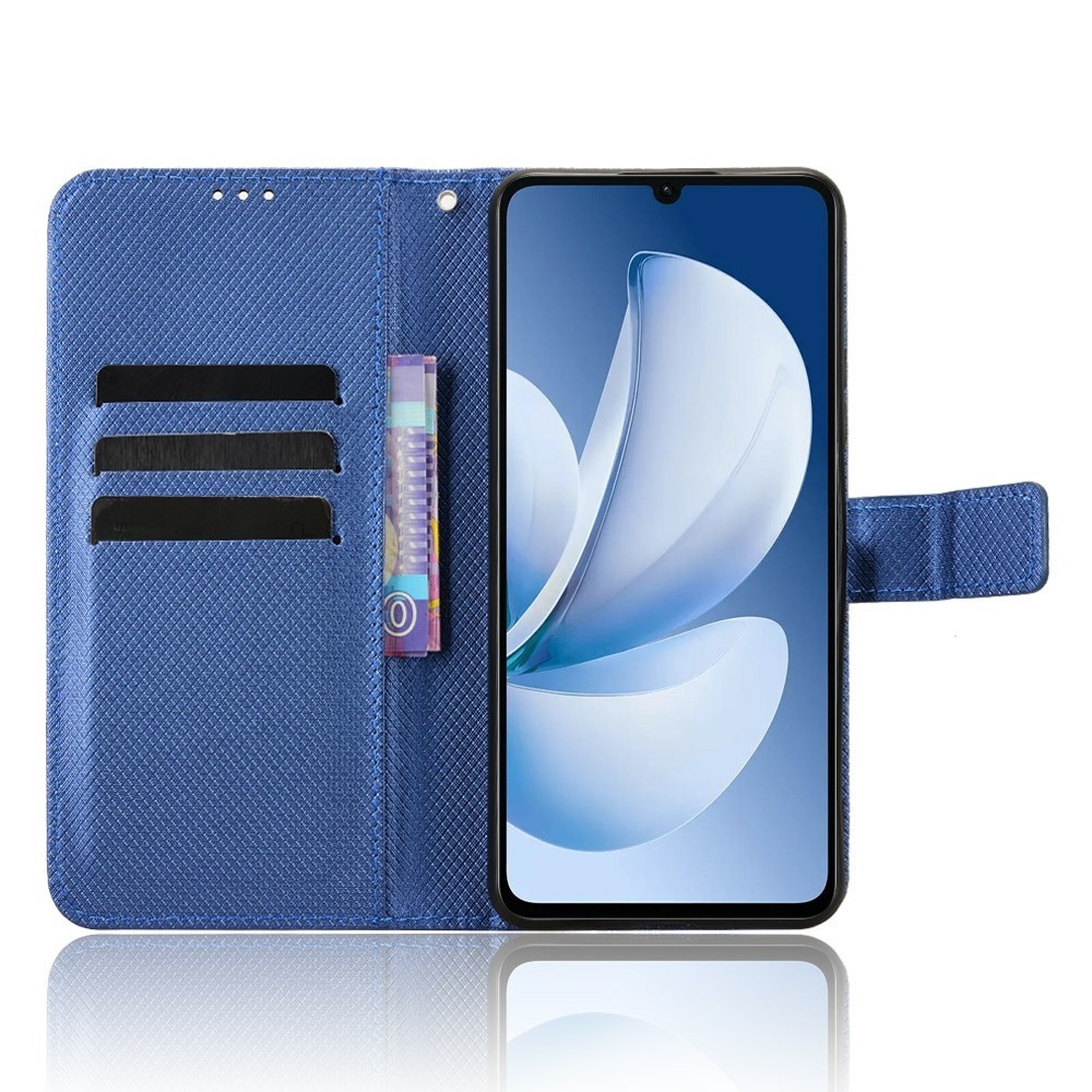 Diamond knížkové pouzdro na Realme Note 70T - modré