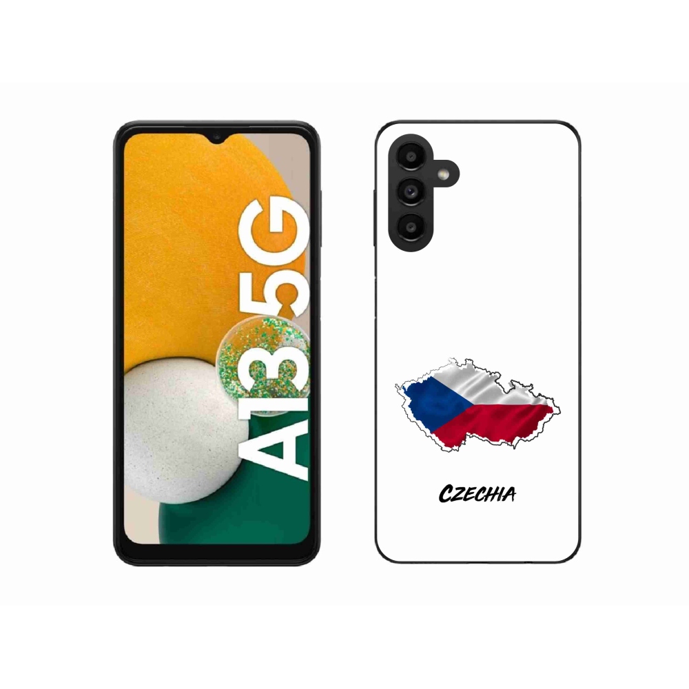 Gelový kryt mmCase na Samsung Galaxy A13 5G - Czechia bílé pozadí