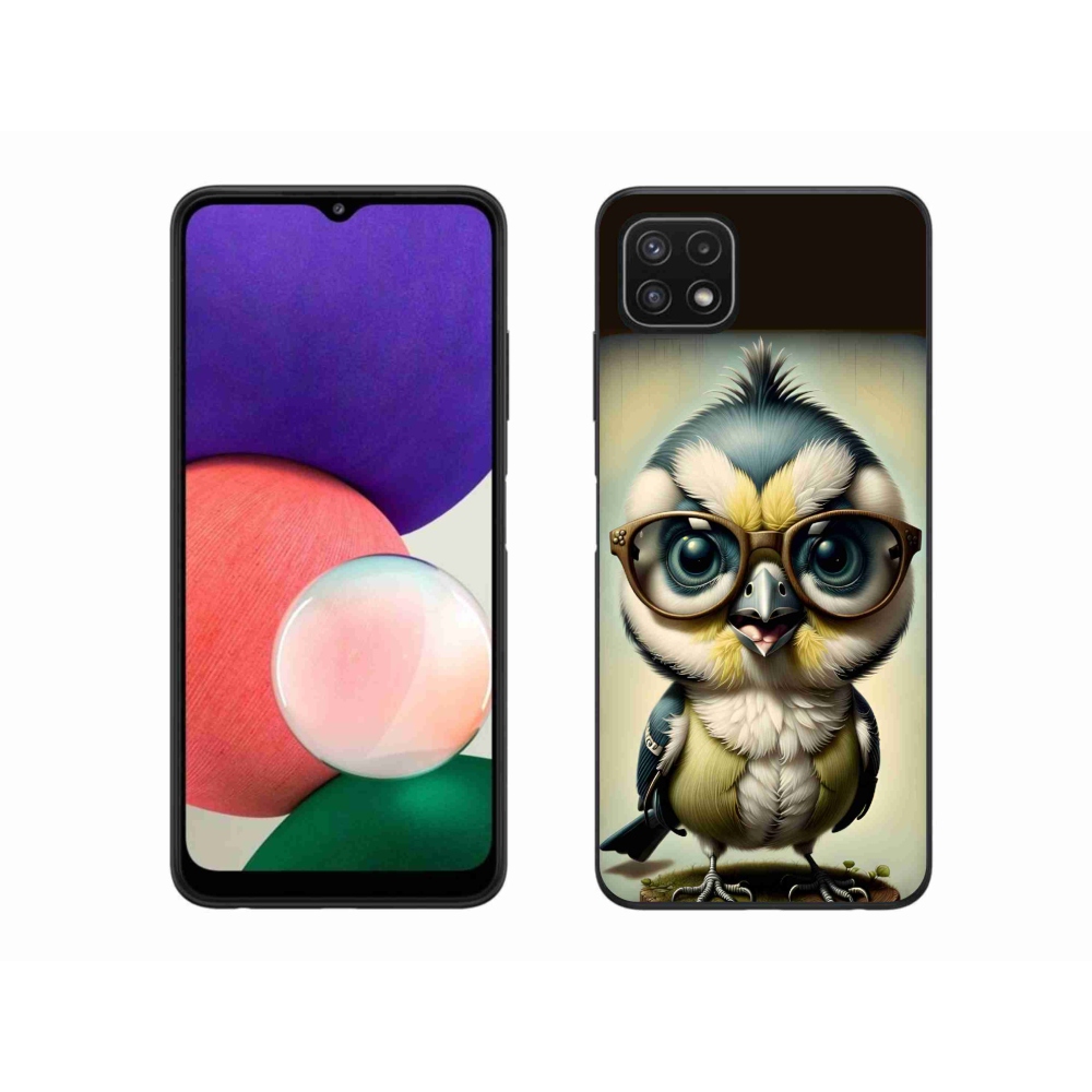 Gelový kryt mmCase na Samsung Galaxy A22 5G - mládě s brýlemi