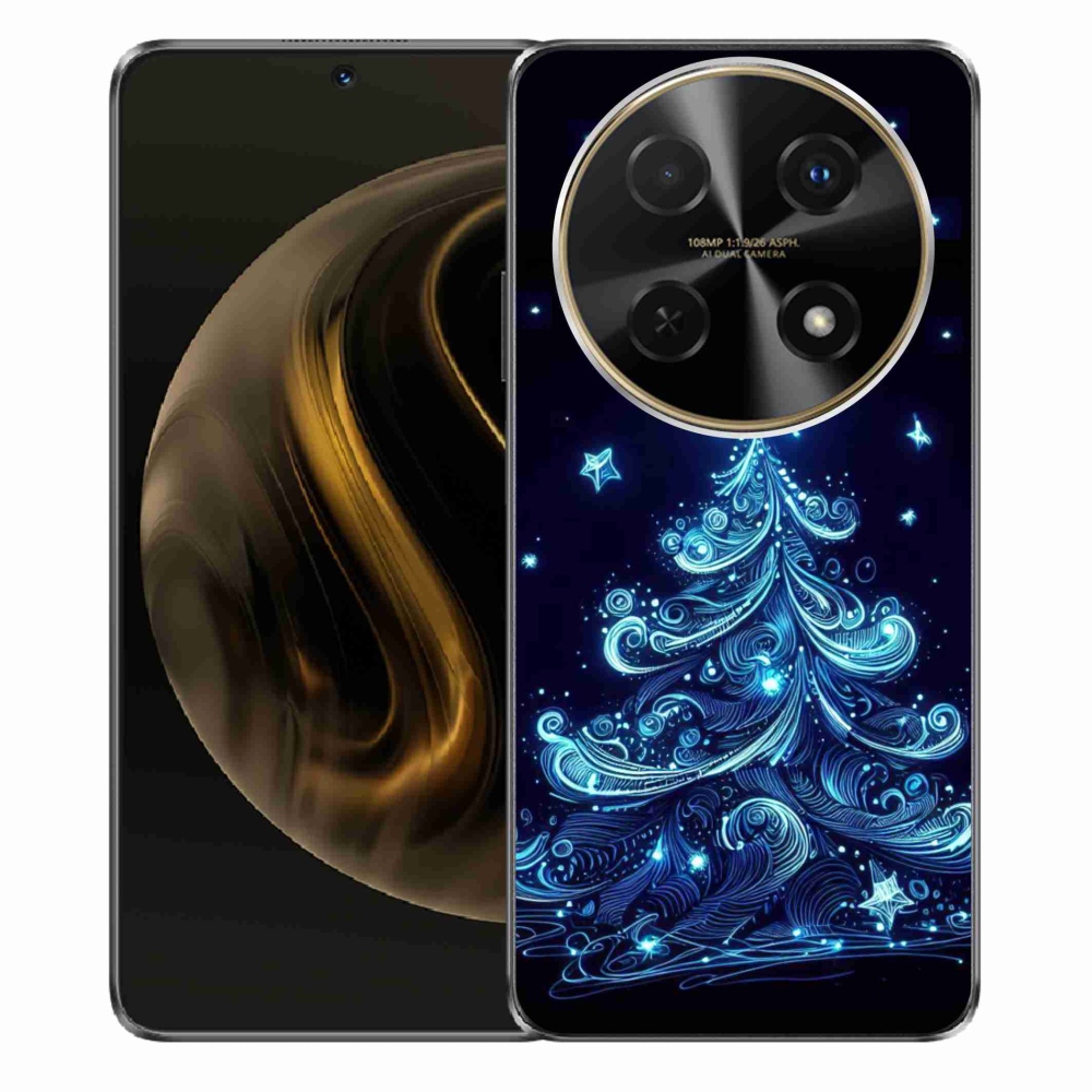 Gelový kryt mmCase na Huawei Nova 12i - neonový vánoční stromek 4