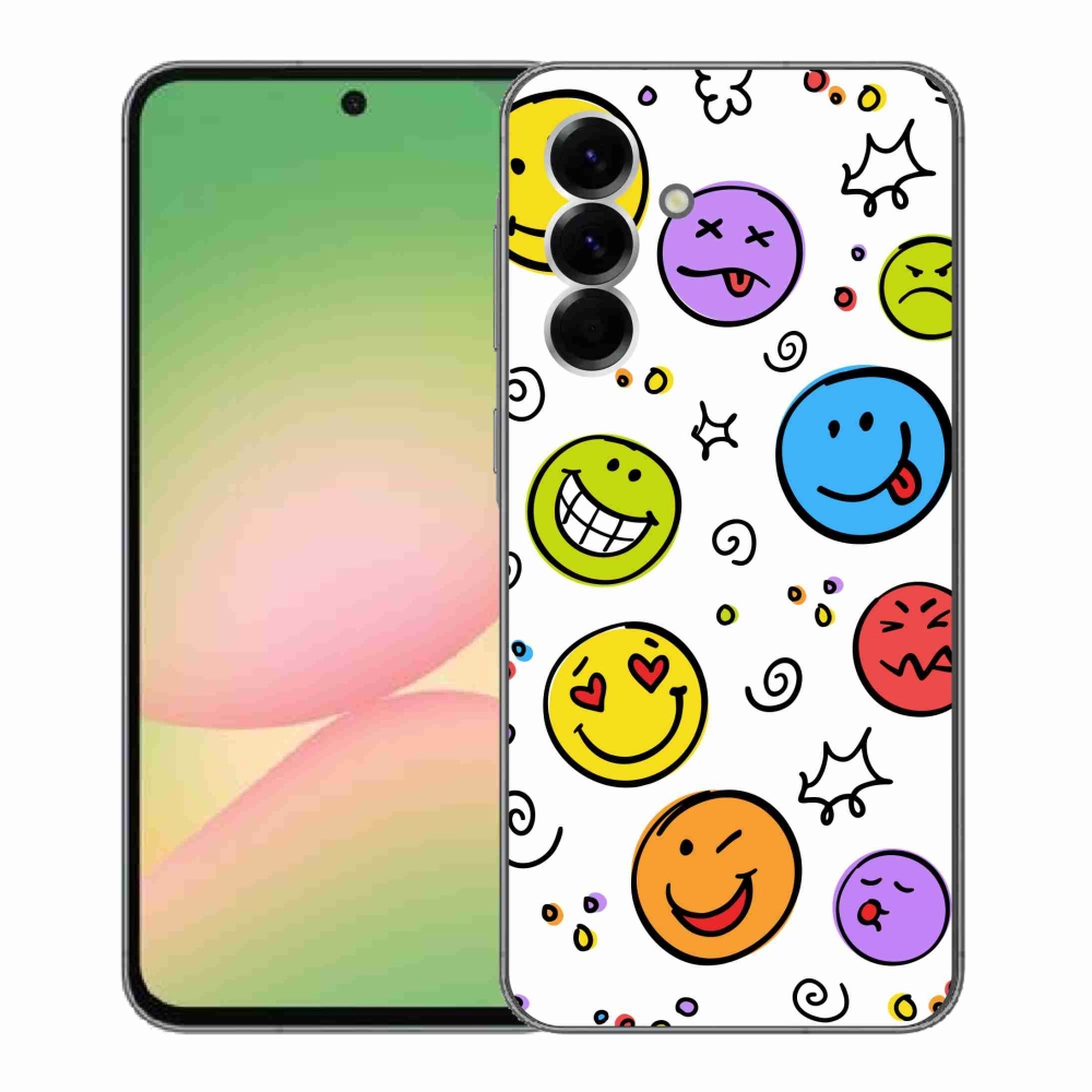 Gelový kryt mmCase na Samsung Galaxy A56 5G - smajlíci