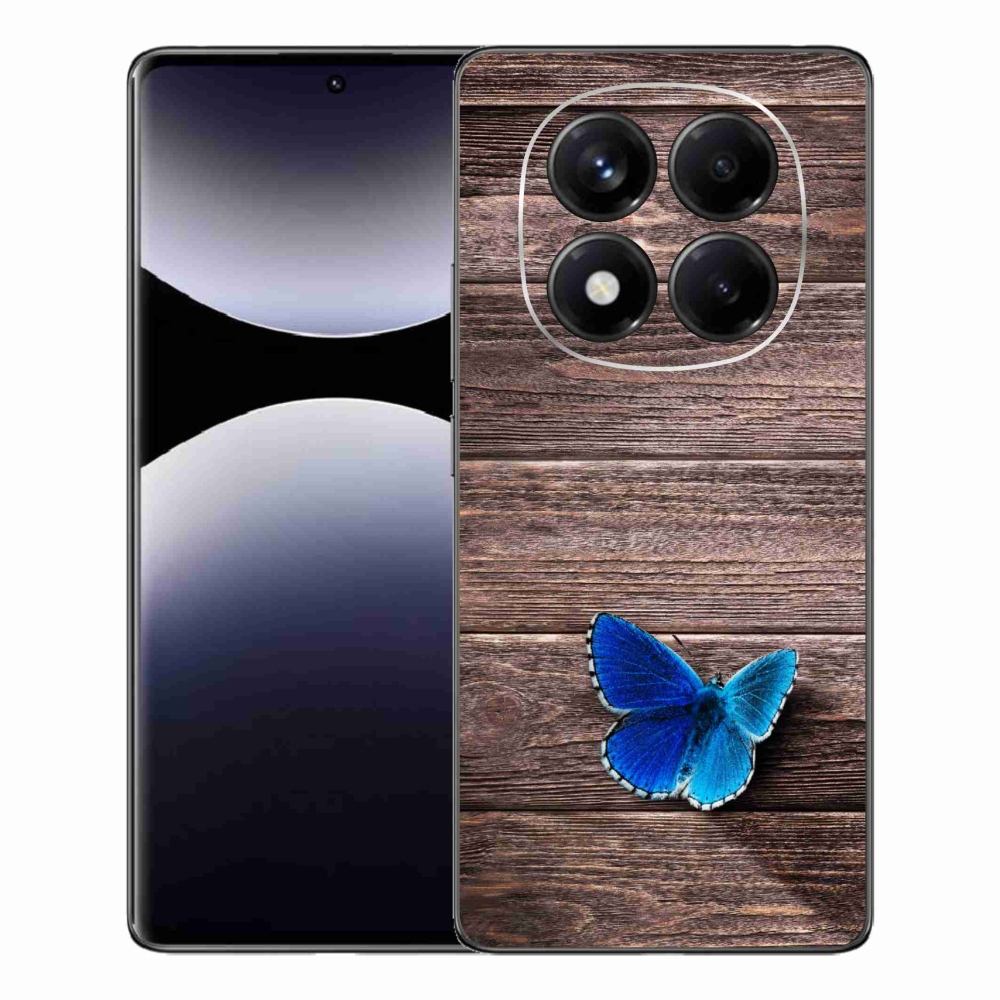 Gelový kryt mmCase na Xiaomi Redmi Note 14 Pro - modrý motýl 1