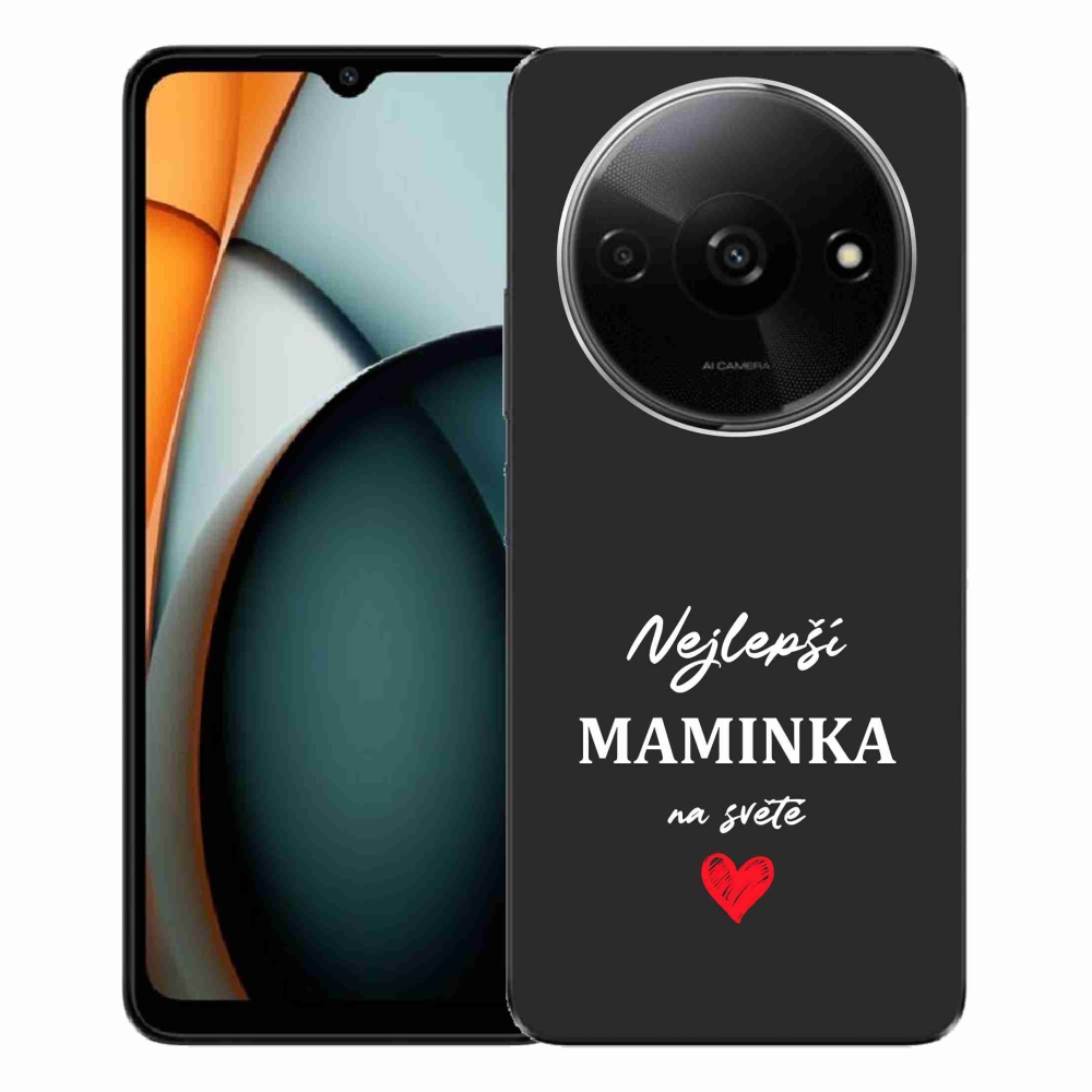 Gelový kryt mmCase na Xiaomi Redmi A3  - nejlepší maminka 1 černé pozadí