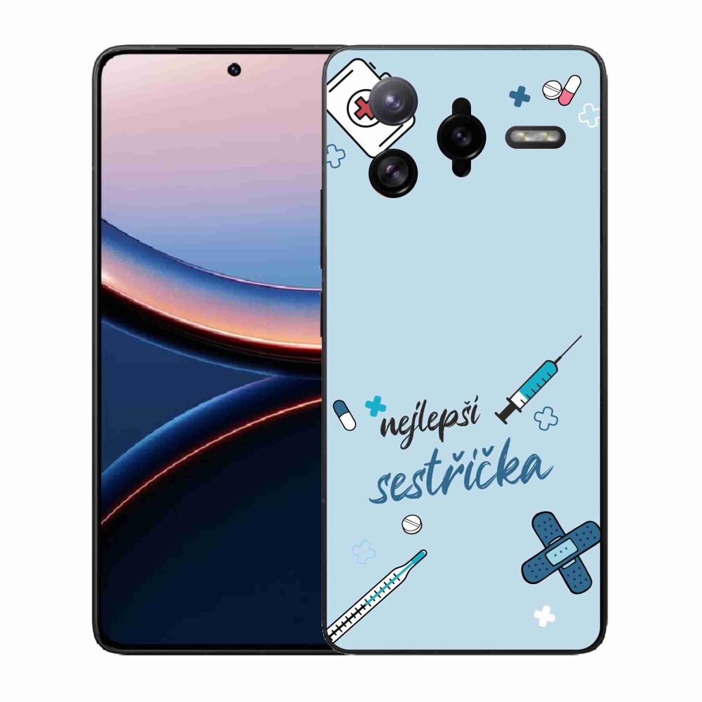 Gelový kryt mmCase na Xiaomi Poco F7 Ultra - nejlepší sestřička modré pozadí