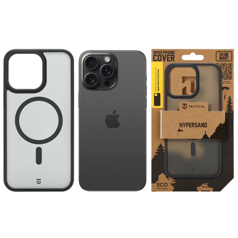 Tactical MagForce Hypersand Kryt pro Apple iPhone 15 Pro Max Asphalt