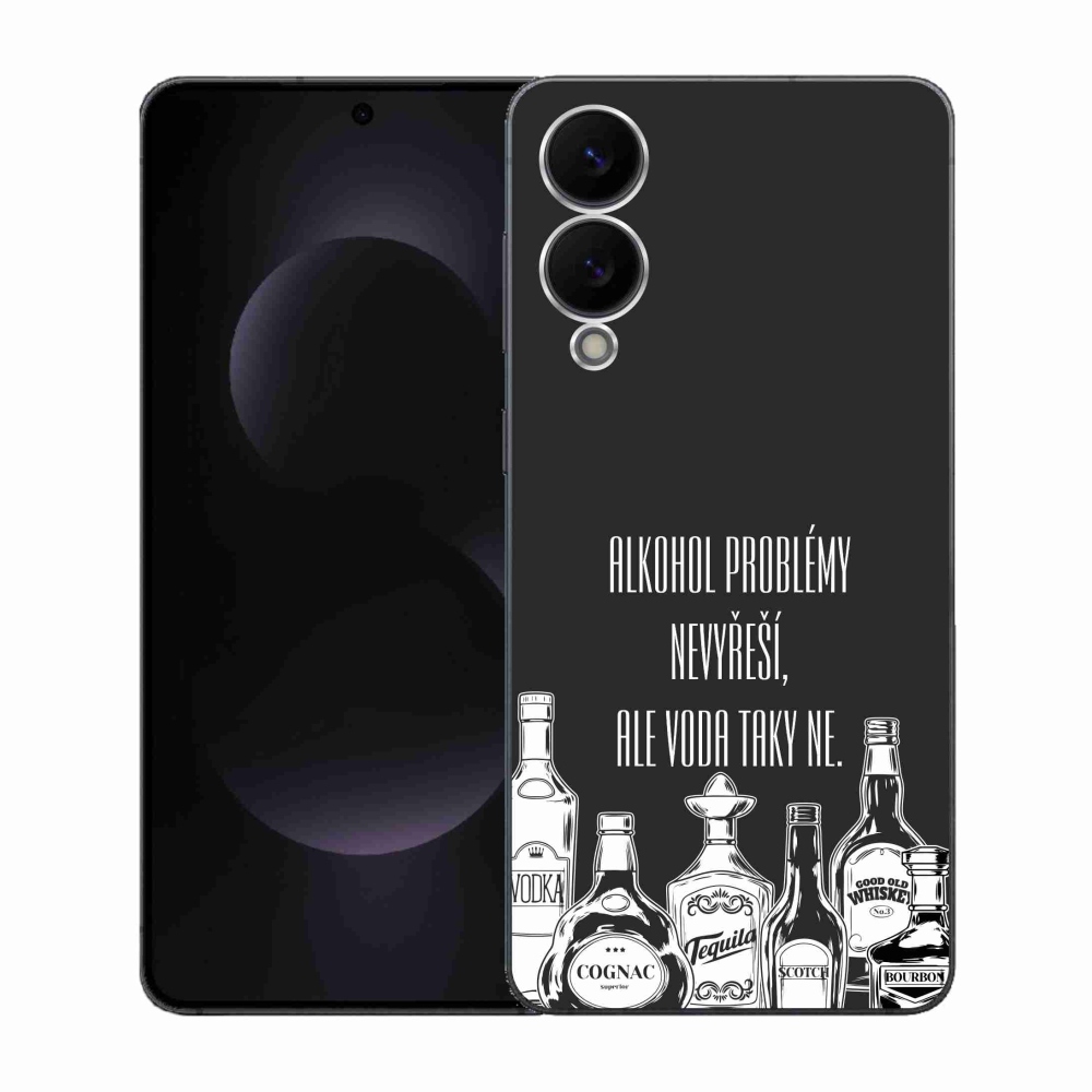 Gelový kryt mmCase na Samsung Galaxy S25 Edge - vtipný text černé pozadí