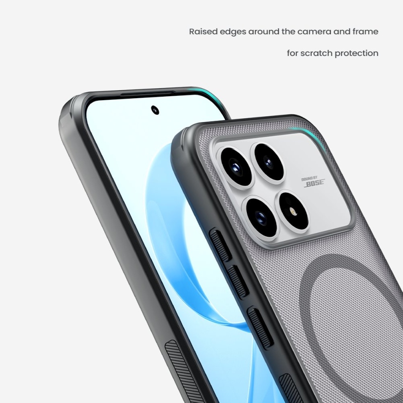 Nillkin Super Frosted PRO Magnetic Zadní Kryt pro Poco F8 Pro Transparent Black