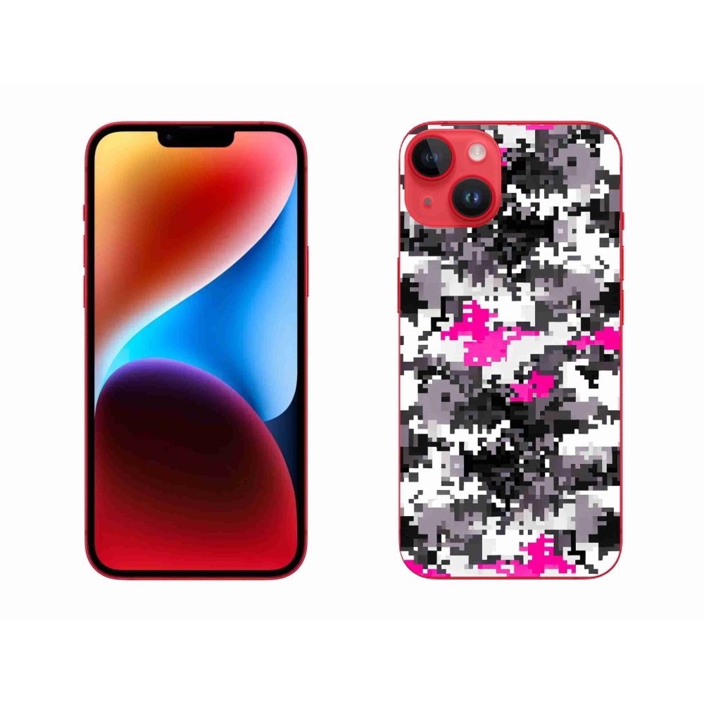 Gelový kryt mmCase na iPhone 14 Plus - maskáčový vzor 4
