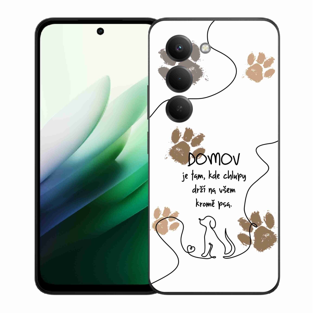 Gelový kryt mmCase na Xiaomi Redmi 15 5G (169mm) - psí motiv bílé pozadí