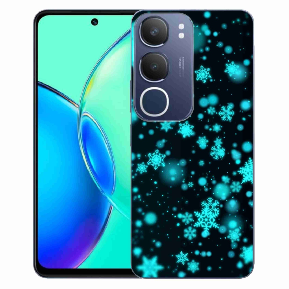 Gelový kryt mmCase na Vivo Y19s - sněhové vločky 1