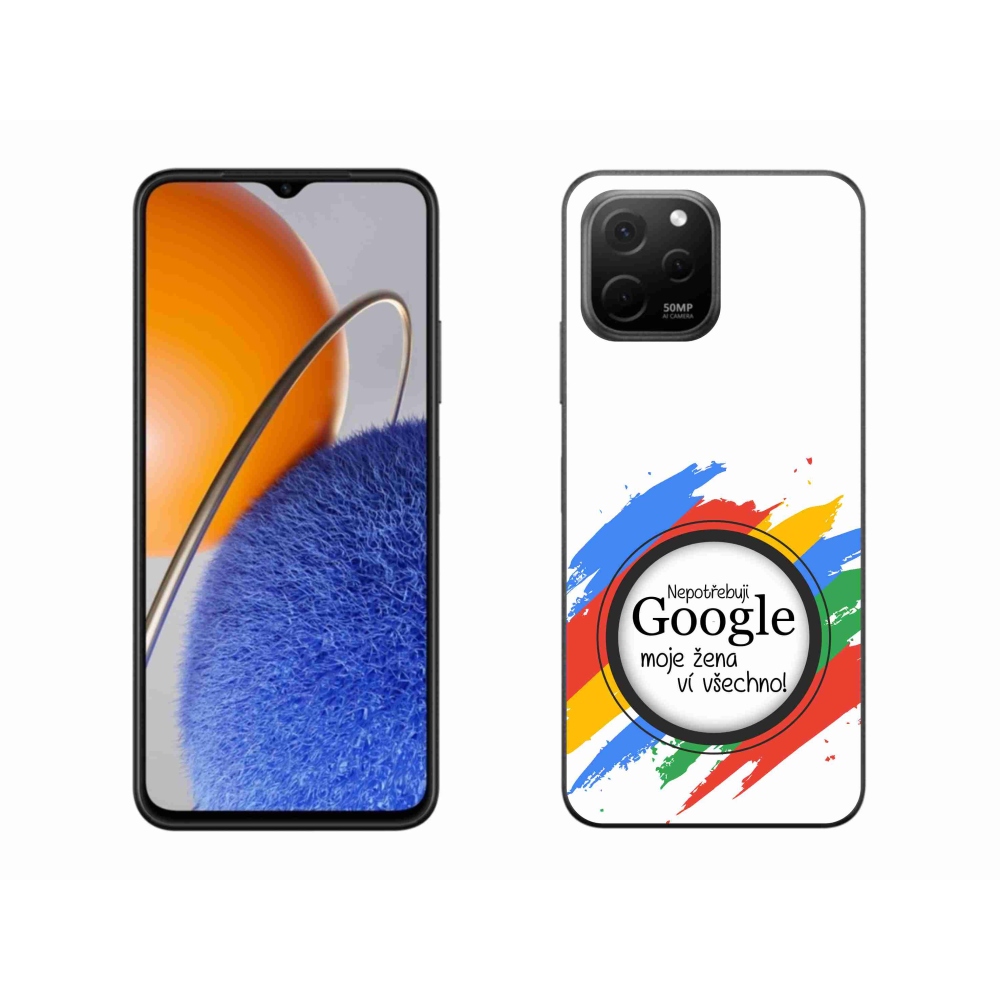 Gelový kryt mmCase na Huawei Nova Y61 - žena ví všechno bílé pozadí