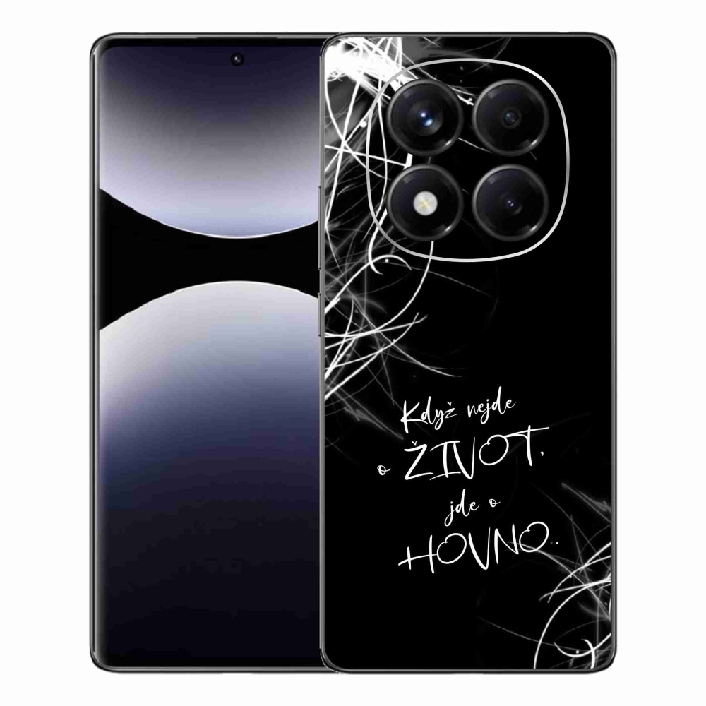 Gelový kryt mmCase na Xiaomi Redmi Note 14 Pro - vtipný text 16 černé pozadí