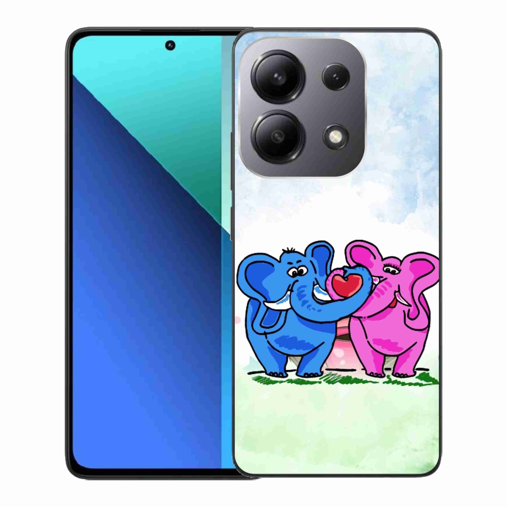 Gelový kryt mmCase na Xiaomi Redmi Note 13 - zamilovaní sloni