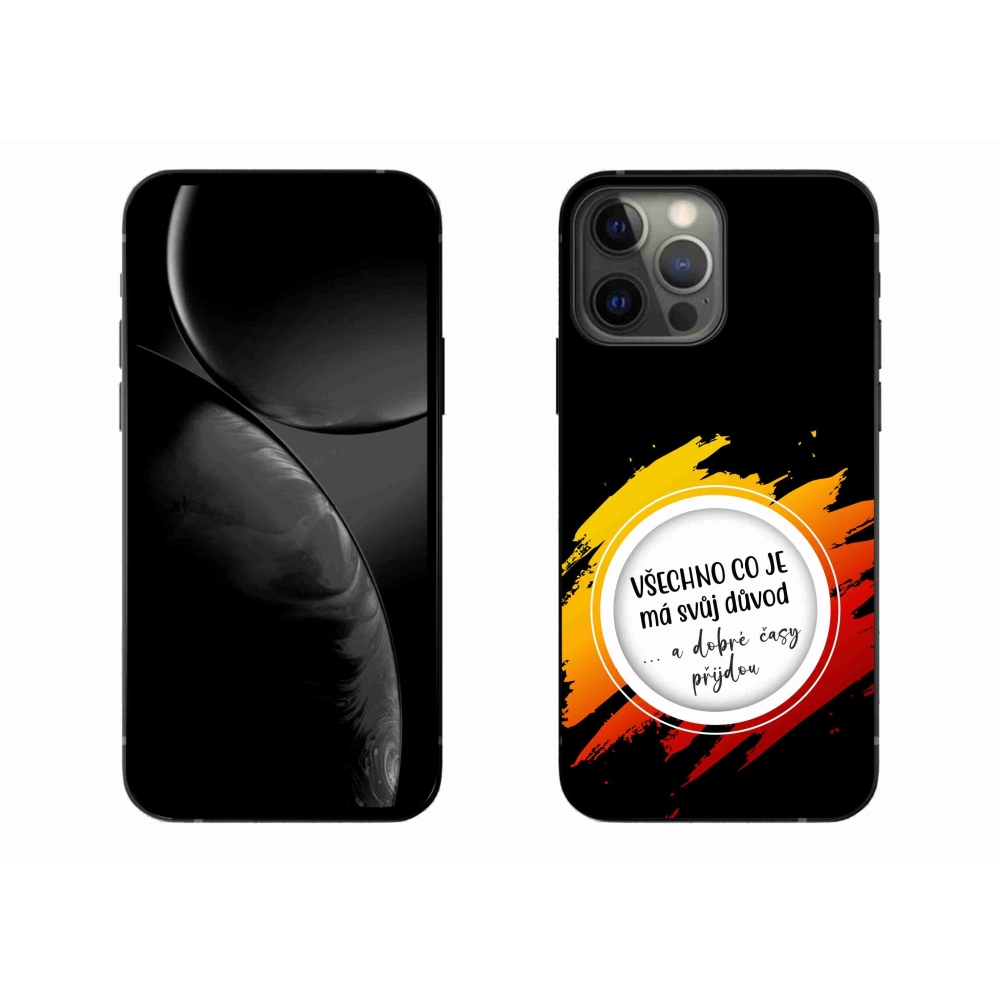 Gelový kryt mmCase na iPhone 13 Pro Max 6.7 - citát 3 černé pozadí