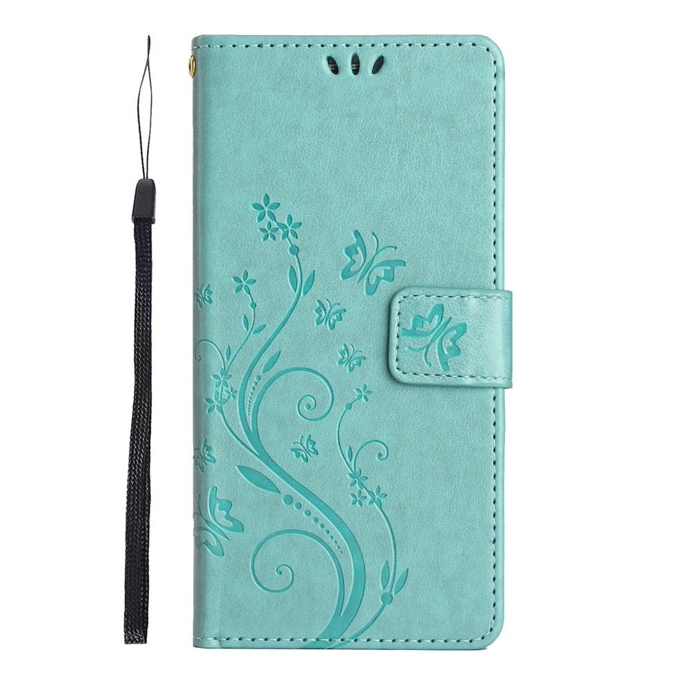 Flowers knížkové pouzdro na Motorola Moto G85 5G - modrozelené