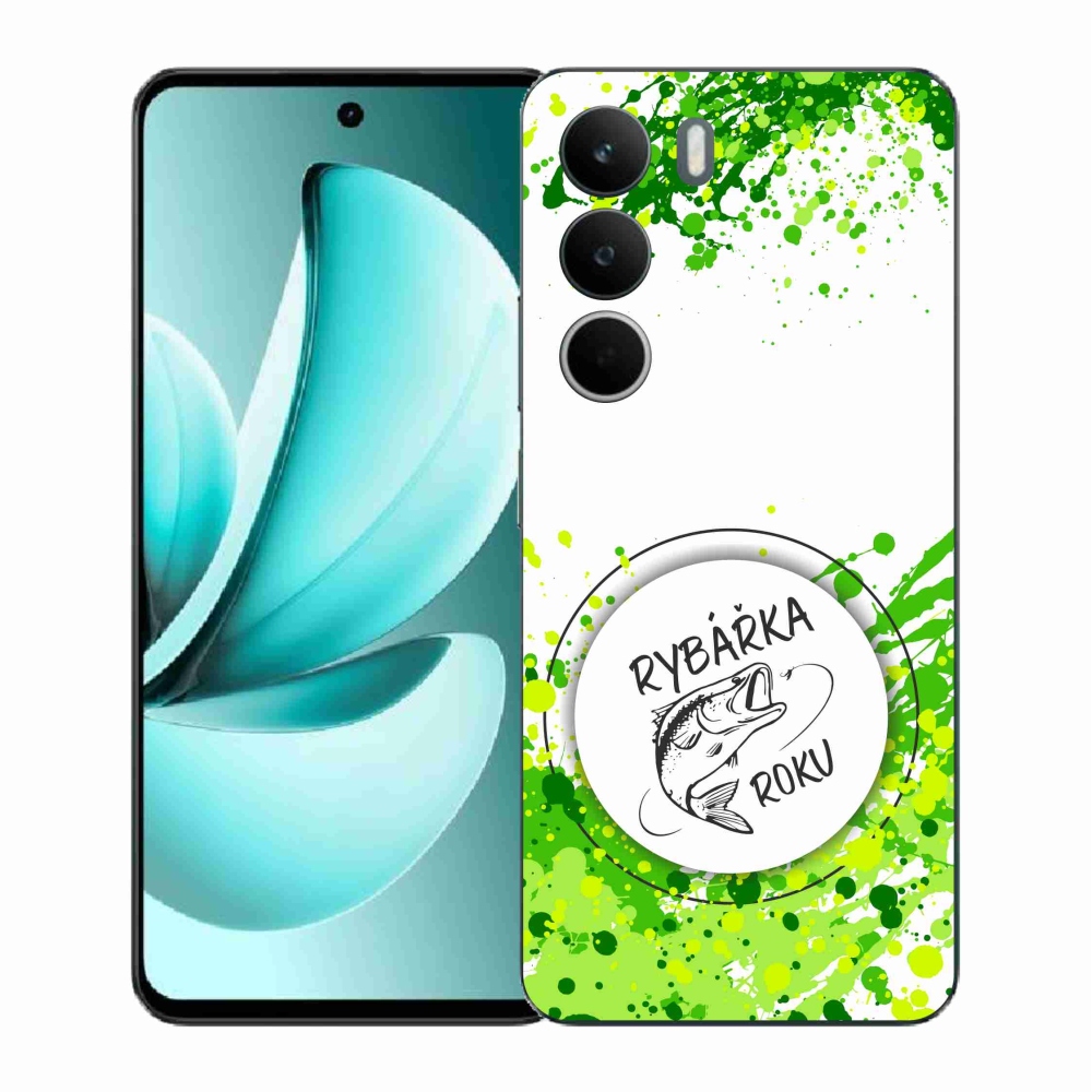 Gelový kryt mmCase na Realme C71 - rybářka roku bílé pozadí