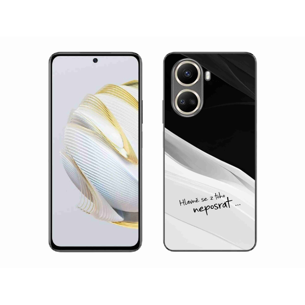 Gelový kryt mmCase na Huawei Nova 10 SE - vtipný text 13 bíločerné pozadí