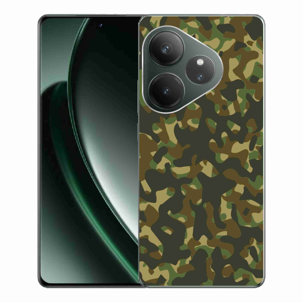 Gelový kryt mmCase na Realme GT 6 5G/GT 6T 5G - maskáčový vzor 1