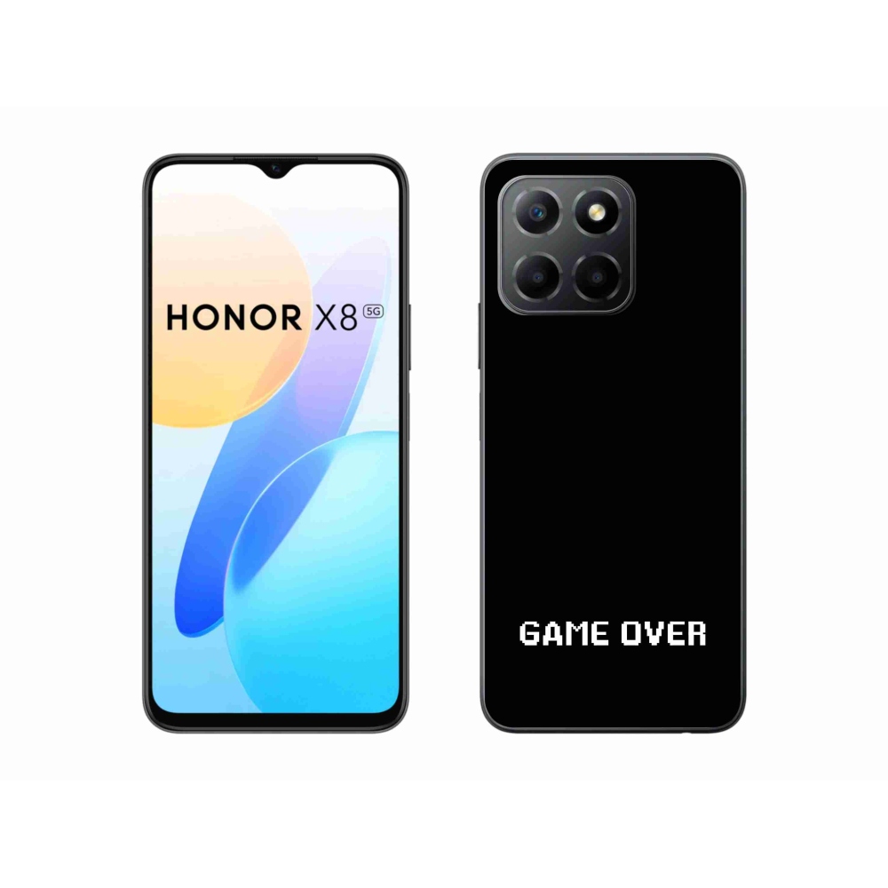 Gelový kryt mmCase na Honor X8 5G/Honor 70 Lite 5G - game over černé pozadí